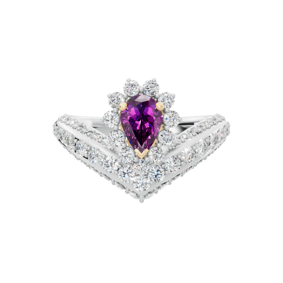 ピンクアメジスト♡スフィア 7.3cmブラジル産＋ハート型スフィア